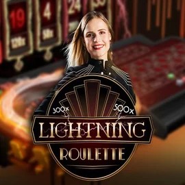 Official Live Casino logo: Lightning Roulette by Evolution at Kitty Bingo
