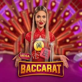 Mega Baccarat by Pragmatic Play, showcased at kittybingocasino.com – game logo