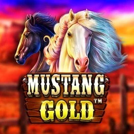 Mustang Gold online game logo by Pragmatic Play on kittybingocasino.com