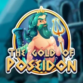 The Gold of Poseidon slot logo by Red Rake Gaming at Kitty Bingo